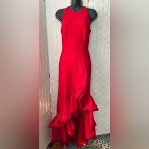 NWT $299 Betsy & Adam size 4 Red Gown $129